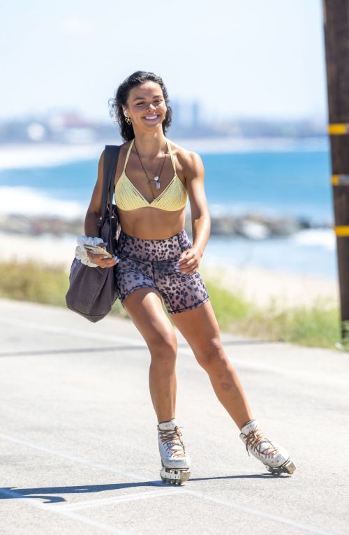 Vanessa Bauer in Golden Bikini at a Beach in Malibu, Oct 2022 7