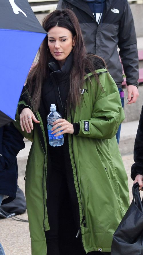 Michelle Keegan seen on the Set of Brassic in Blackpool, Nov 2022 5