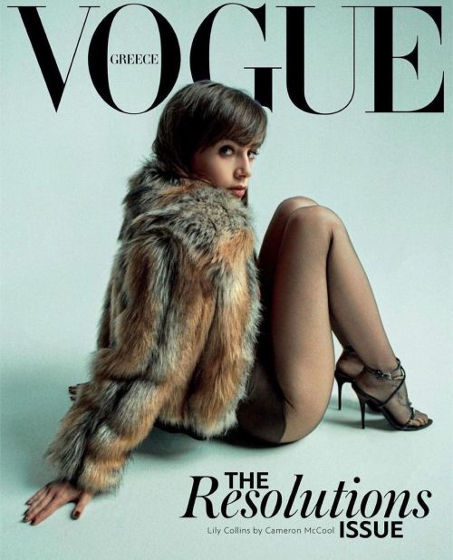Lily Collins Photoshoot for Vogue Greece Magazine, Dec 2022 6