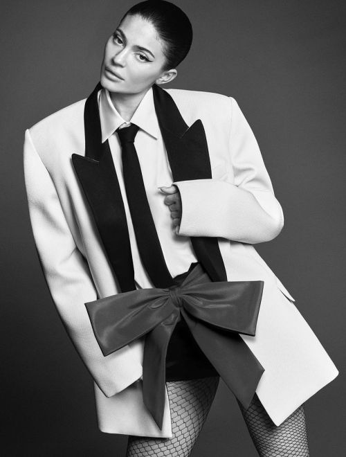Kylie Jenner poses for Vanity Fair Magazine Black and White Photoshoot, Feb 2023 9