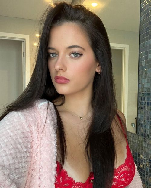 Taya Brooks Flaunts Stunning Red Forever And A Day Intimates Bra in Instagram Photos 2