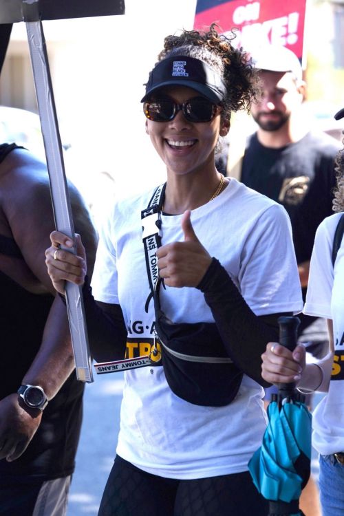 Alexandra Shipp at SAG-AFTRA and WGA Strike in Los Angeles 3