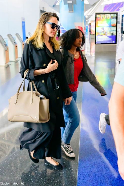 Angelina Jolie Arrival at JFK Airport Creates Media Frenzy 1