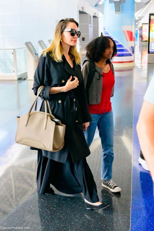 Angelina Jolie Arrival at JFK Airport Creates Media Frenzy 3
