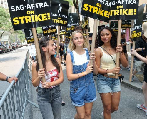 Bailee Madison, Chandler Kinney, and Malia Pyles at SAG-AFTRA Actors Union Strike in New York 06/17/2023 6