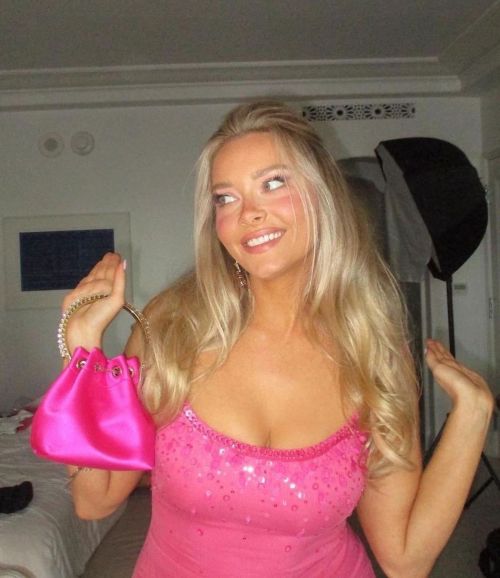 Camille Kostek stuns in pink bodycon for Barbie premiere photoshoot 2
