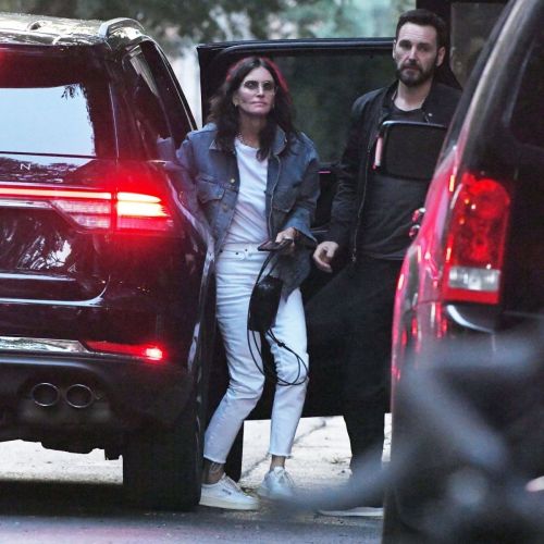 Courteney Cox out for dinner at Pylos Greek Restaurant in New York