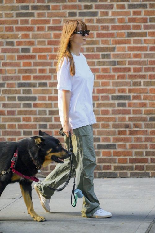 Emily Ratajkowski walks her dog out in New York 6