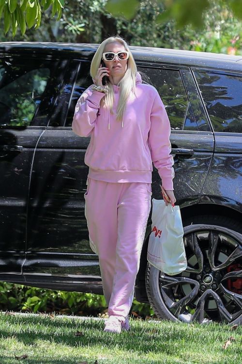 Erika Jayne Spotted in Stylish Tracksuit and Pink Adidas Sneakers in LA 4