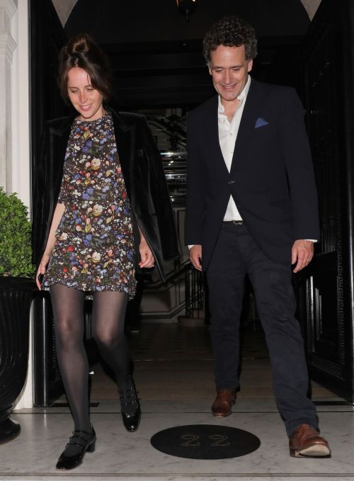 Felicity Jones Floral Dress and Black Stockings at Twenty-Two Hotel 07/10/2023 3