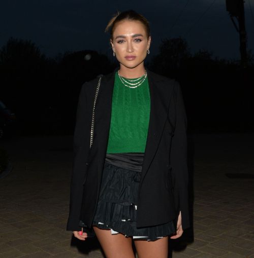 Georgia Harrison out for dinner at Alec's Restaurant in Essex
