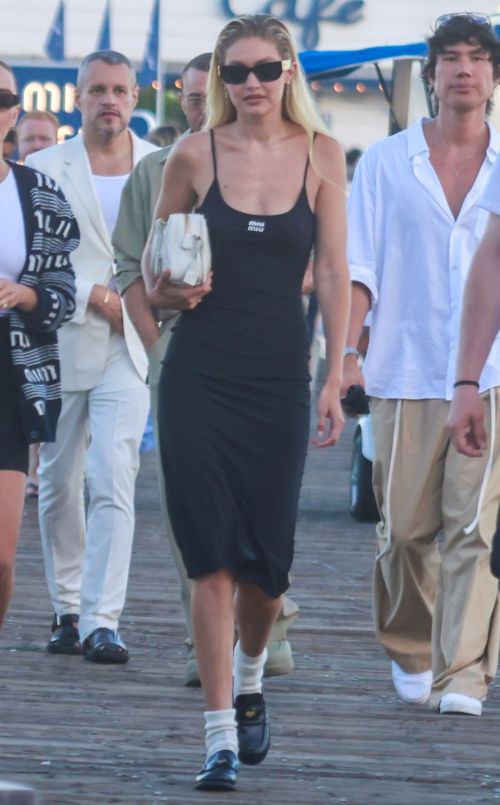 Gigi Hadid Arrives at Miu Miu Summer Club Beach Party 4