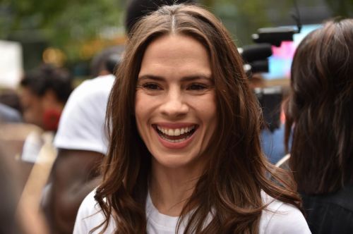 Hayley Atwell Rally in Solidarity with Striking Hollywood Actors in Leicester Square 2