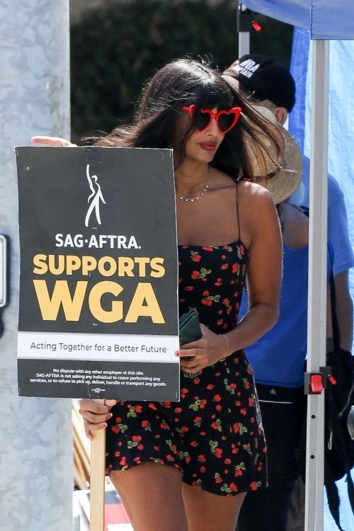 Jameela Jamil at SAG-AFTRA Strike at Warner Brothers Studio 5