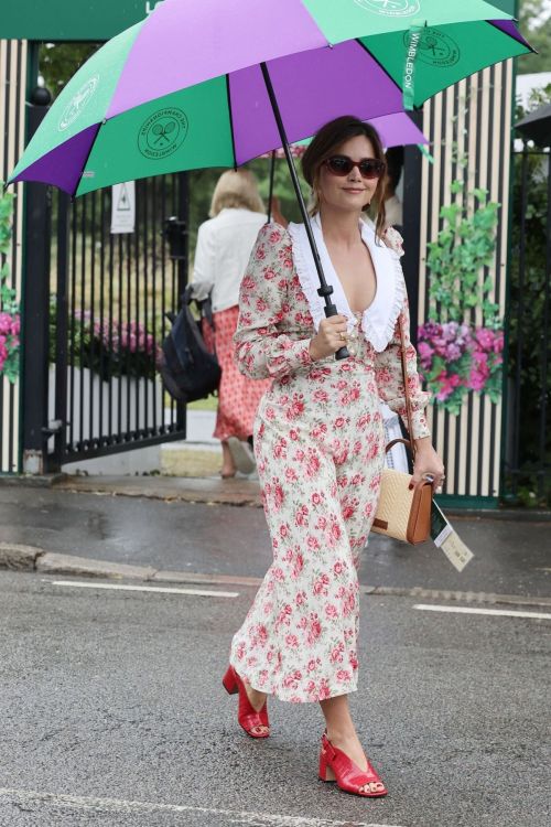 Jenna Coleman Stuns in Floral Gown at Wimbledon 2023 1