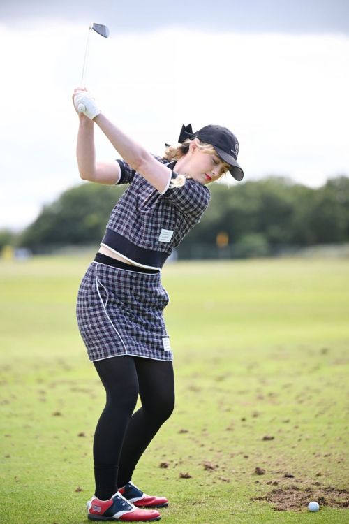 Kathryn Newton Playing at Open Invitational at Royal Liverpool Golf Club 07/16/2023 2