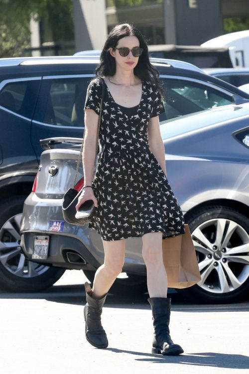 Krysten Ritter Shopping Spree in Studio City Black Printed Short Dress and Sunglasses 07/15/2023 3