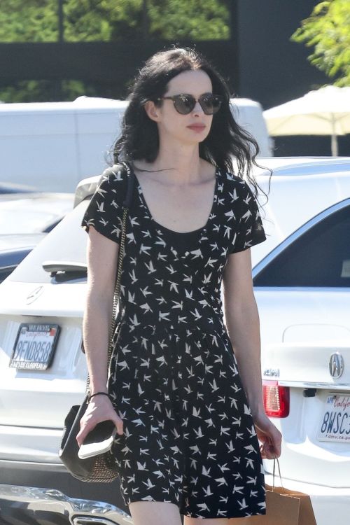 Krysten Ritter Shopping Spree in Studio City Black Printed Short Dress and Sunglasses 07/15/2023 4