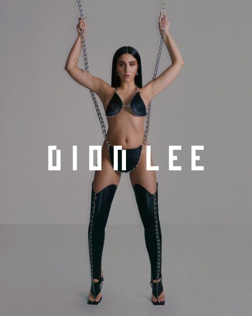 Lourdes Leon for Dion Lee Cage Chain Campaign July 2023 3