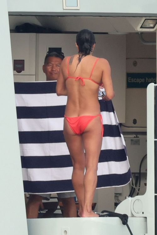 Michelle Rodriguez in Bikini at a Yacht in Porto Cervo 07/24/2023 3