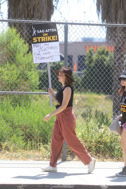 Milana Vayntrub Stands in Solidarity at SAG Strike 1