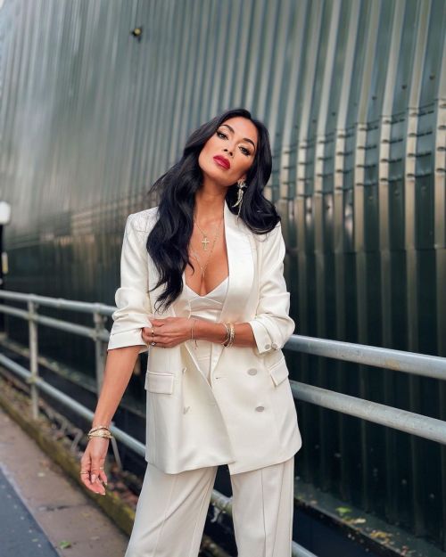 Nicole Scherzinger Turns Heads in White Suit and Pants: Instagram Fashion Inspiration