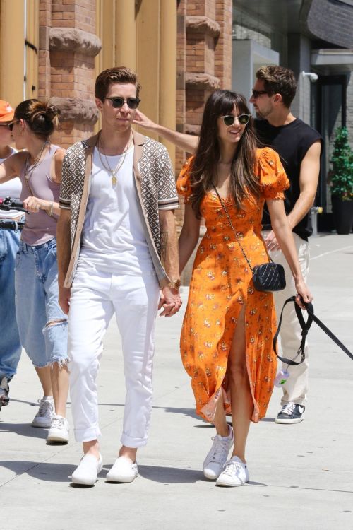 Nina Dobrev and Shaun White out with their dog in New York 07/15/2023 2