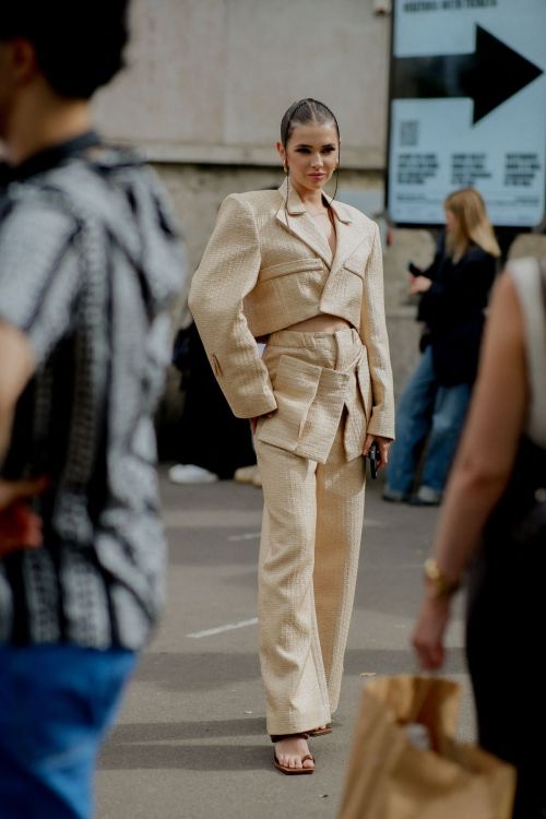 Polina Erofeeva at Alexandre Vauthier Fall/Winter 23-24 Haute Couture Show in Paris