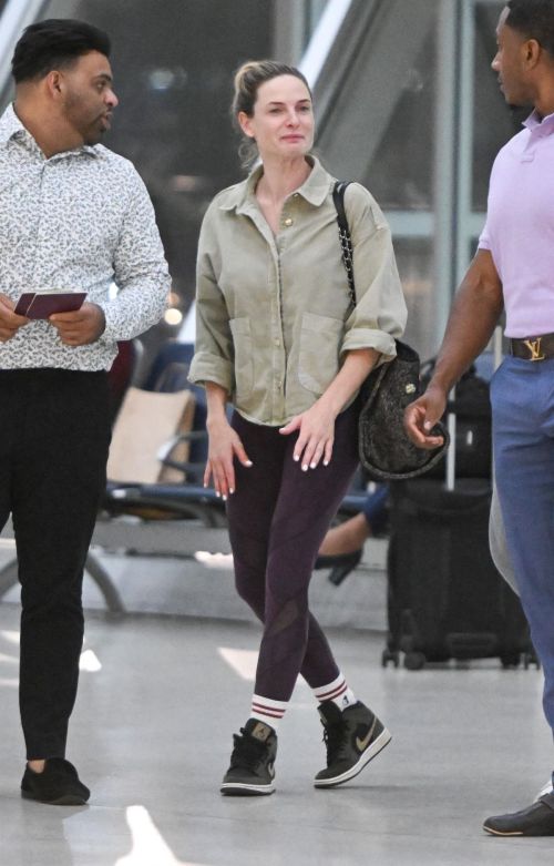 Rebecca Ferguson Arrives Stylishly at JFK Airport in New York 07/13/2023