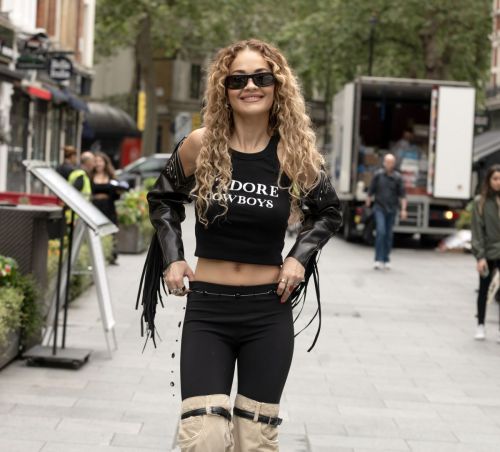 Rita Ora arrives at Global Radio in London 07/14/2023 2