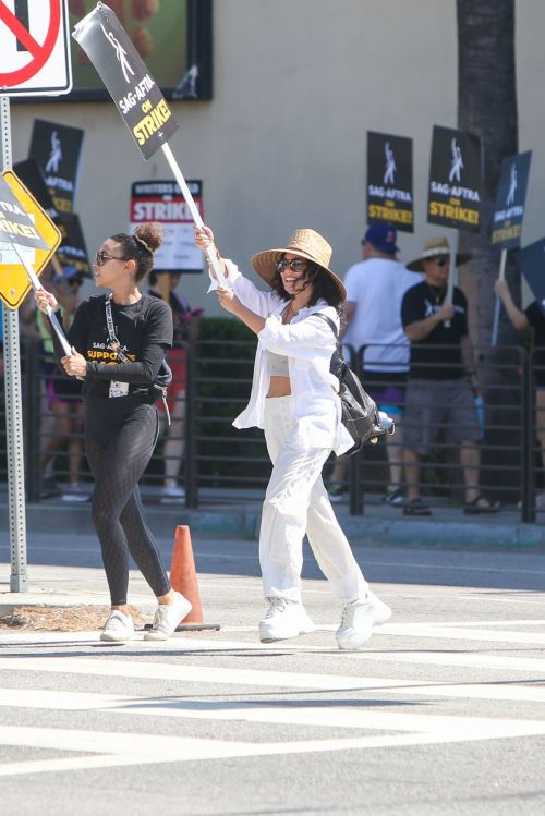 Vanessa Hudgens at SAG Strike in Burbank 2