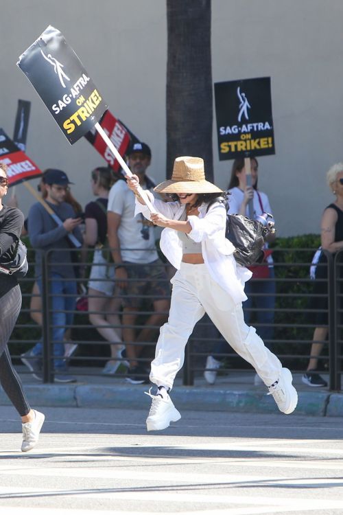 Vanessa Hudgens at SAG Strike in Burbank 3