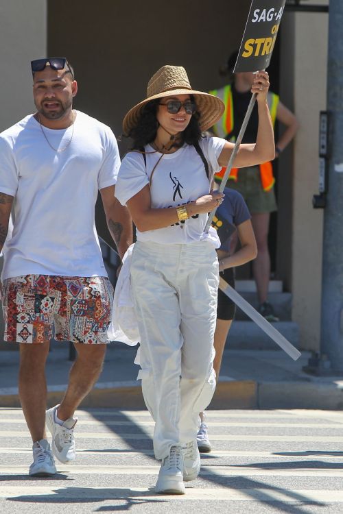 Vanessa Hudgens at SAG Strike in Burbank 4