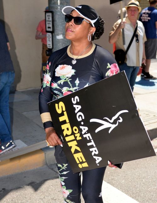 Vivica A. Fox at Picket Lines Outside Warner Bros Studios