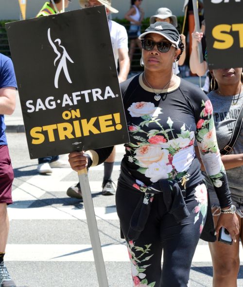 Vivica A. Fox at Picket Lines Outside Warner Bros Studios 2