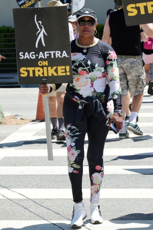 Vivica A. Fox at Picket Lines Outside Warner Bros Studios 3