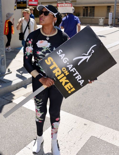 Vivica A. Fox at Picket Lines Outside Warner Bros Studios 5