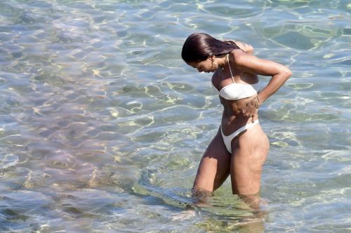 Anitta in White Bikini at Mykonos Beach 5
