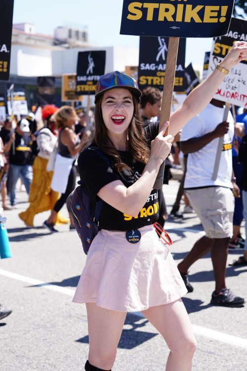 Brittany Curran at SAG Strike at Universal Studios in Hollywood