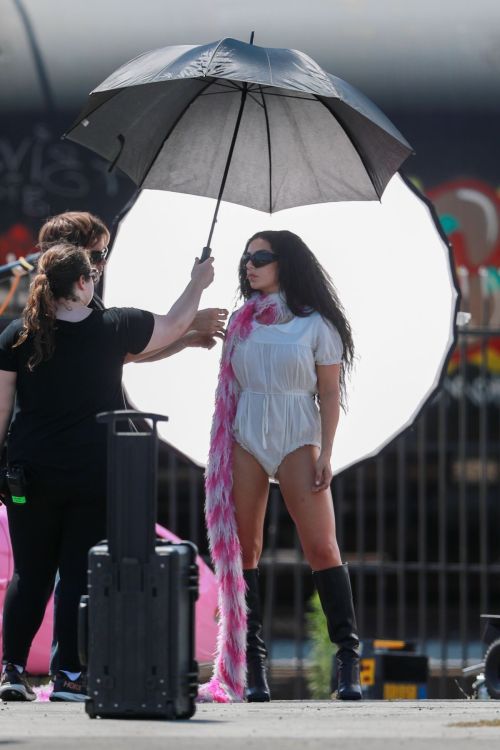 Charli XCX rocks the set of Speed Drive music video 2