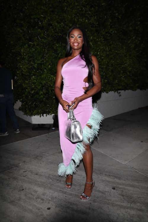 Coco Jones Shines in a One Shoulder Light Purple Dress at Dwyane Wade Hall of Fame Induction Party 6