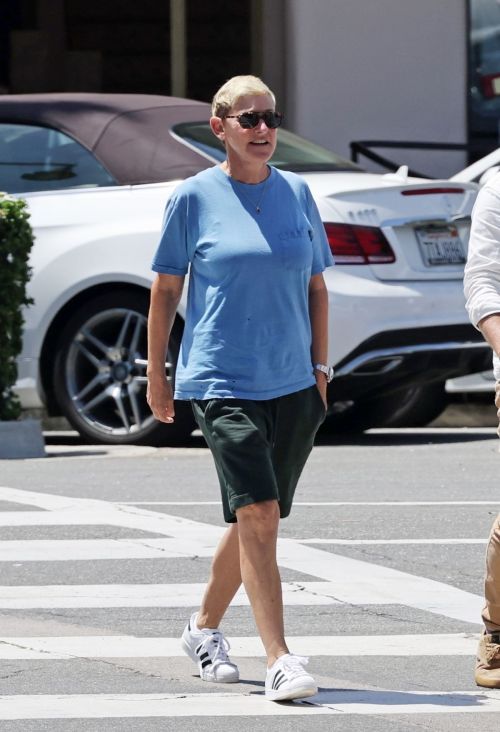 Ellen DeGeneres spotted leaving a restaurant with a friend 2