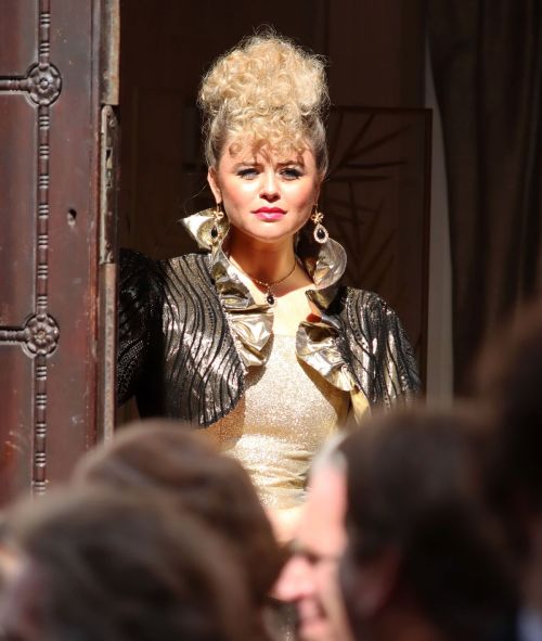 Emily Atack Spotted on Set of Disney Series 3