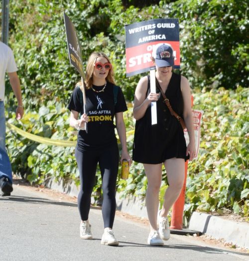 Joey King at WGA Strike at Disney Studio in Burbank 08/04/2023 3