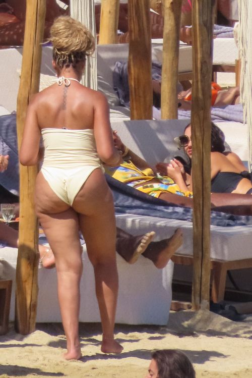 Jordyn Woods in Swimsuit at a Beach in Mykonos 07/29/2023 1