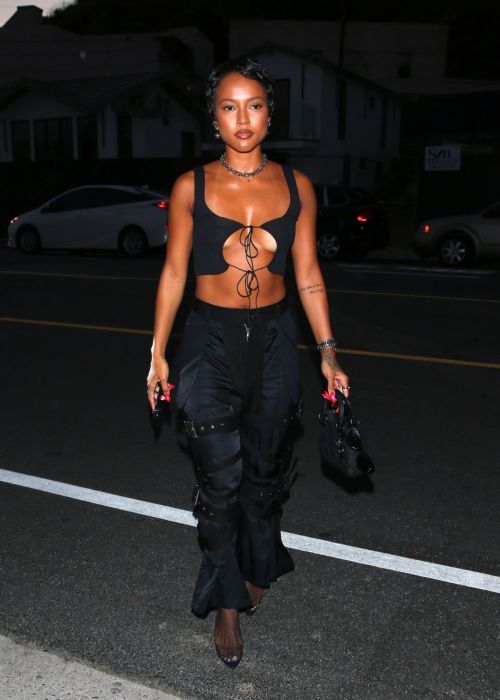 Karrueche Tran Arrives at Giorgio Baldi in Santa Monica 5