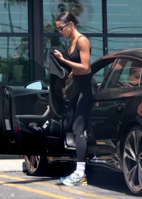 Laura Harrier Post-Workout Grocery Run in Los Feliz