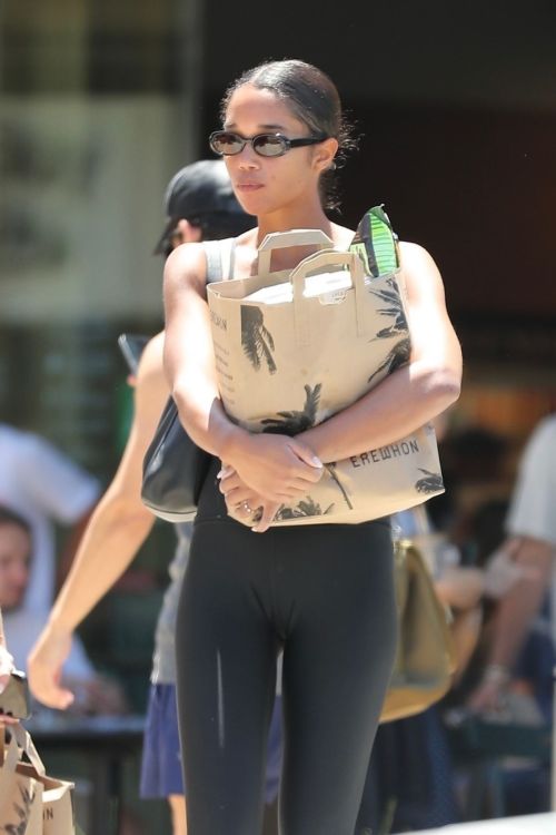 Laura Harrier Enjoys Shopping Spree at Erewhon Market in LA 3