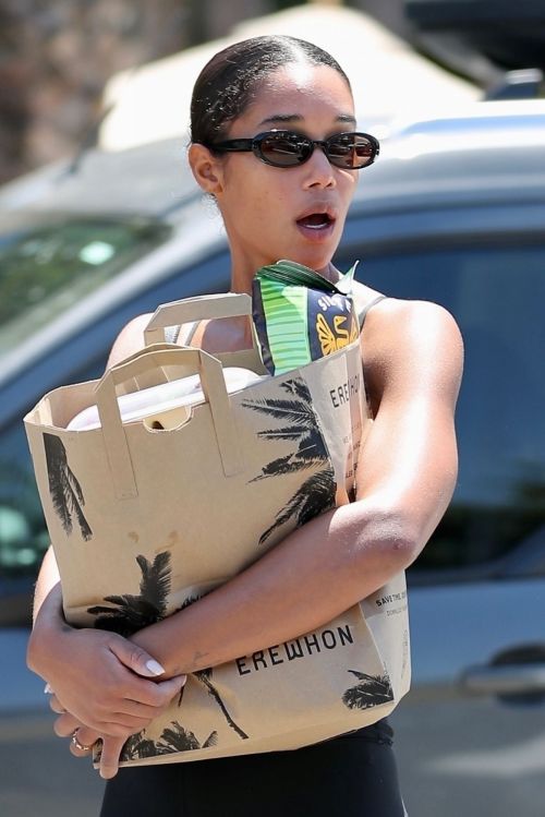 Laura Harrier Enjoys Shopping Spree at Erewhon Market in LA 6