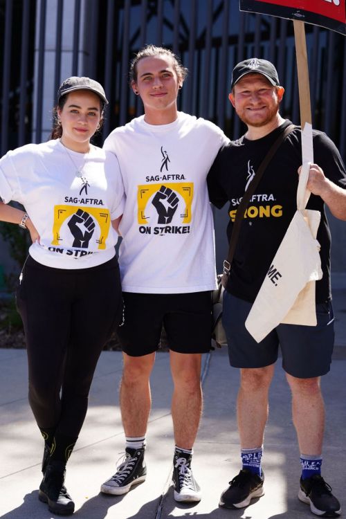 Mary Mouser at SAG-AFTRA and WGA Strike in Los Angeles 3